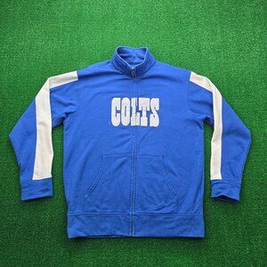 Indianapolis Colts Sweatshirt Mens Large Blue Full Zip‎ Fleece NFL Football